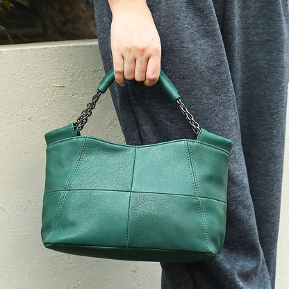 Designer Women’s Genuine Leather Shoulder Tote – Casual Luxury