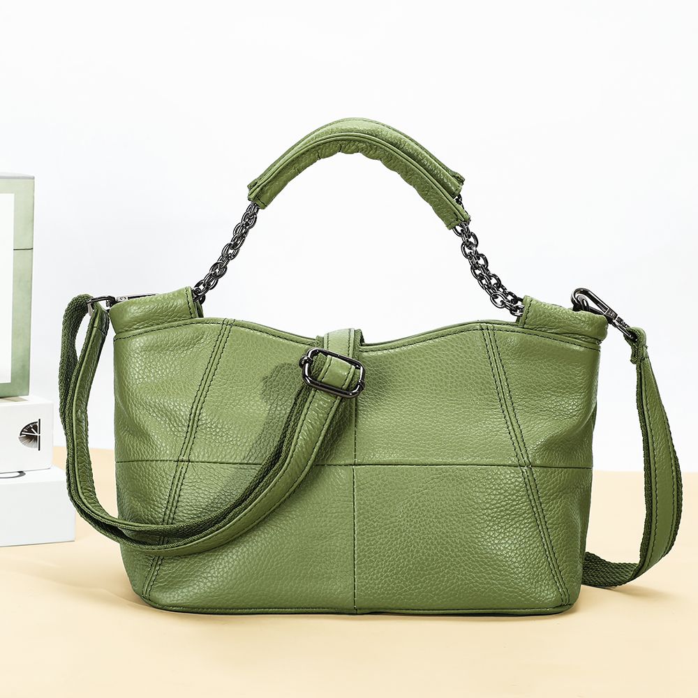 Designer Women’s Genuine Leather Shoulder Tote – Casual Luxury