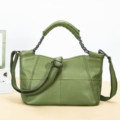 Designer Women’s Genuine Leather Shoulder Tote – Casual Luxury