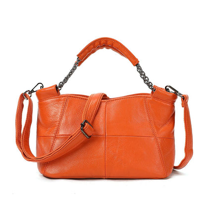 Designer Women’s Genuine Leather Shoulder Tote – Casual Luxury