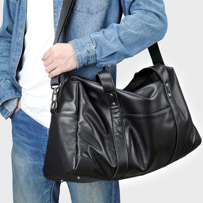 Crazy Horse Cow Leather Travel Duffel – Men’s Vintage Weekender Bag - The Urbanex