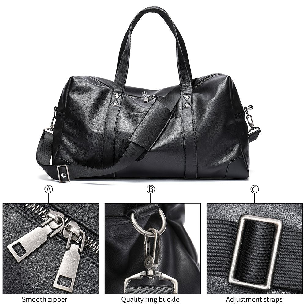 Crazy Horse Cow Leather Travel Duffel – Men’s Vintage Weekender Bag - The Urbanex