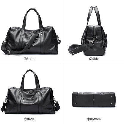 Crazy Horse Cow Leather Travel Duffel – Men’s Vintage Weekender Bag - The Urbanex