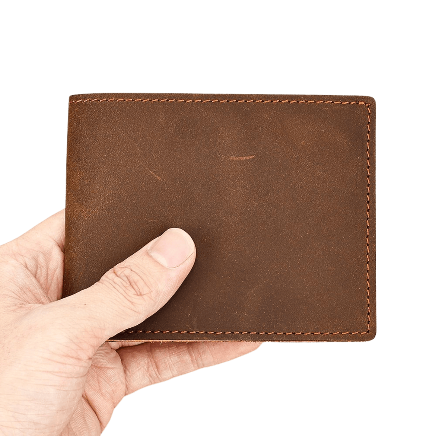 Crazy Horse Genuine Leather Minimalist Slim Bifold Wallet - The Urbanex
