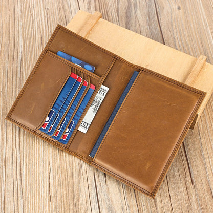 Crazy Horse Genuine Leather RFID Bifold Wallet – Vintage Travel & Passport Holder - The Urbanex