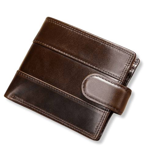 Designer Men’s Bifold Short Wallet with Front Coin Pocket – Slim Genuine Leather Purse - The Urbanex