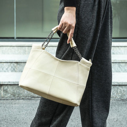 Designer Women’s Genuine Leather Shoulder Tote – Casual Luxury - The Urbanex