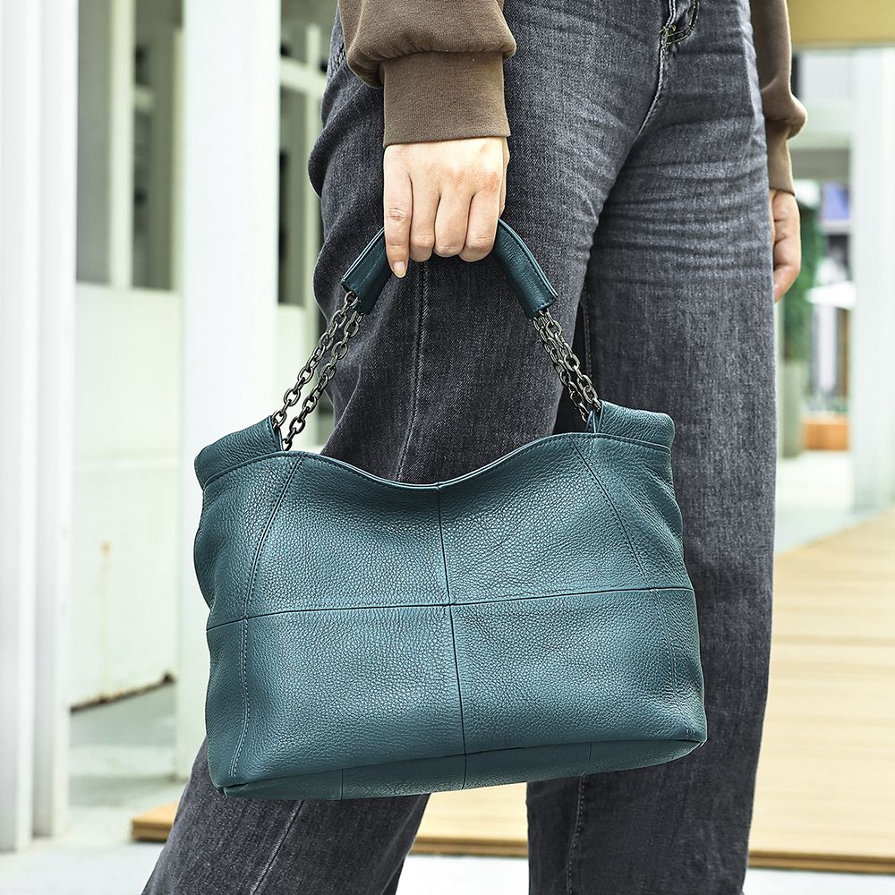 Designer Women’s Genuine Leather Shoulder Tote – Casual Luxury - The Urbanex