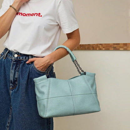 Designer Women’s Genuine Leather Shoulder Tote – Casual Luxury - The Urbanex