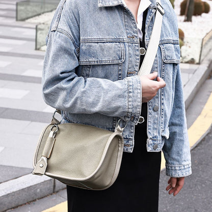 Genuine Leather Ladies’ Satchel Crossbody Bag – Mobile Phone Purse with Zip Closure - The Urbanex