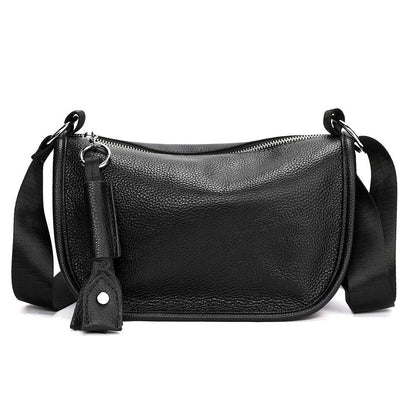 Genuine Leather Ladies’ Satchel Crossbody Bag – Mobile Phone Purse with Zip Closure - The Urbanex