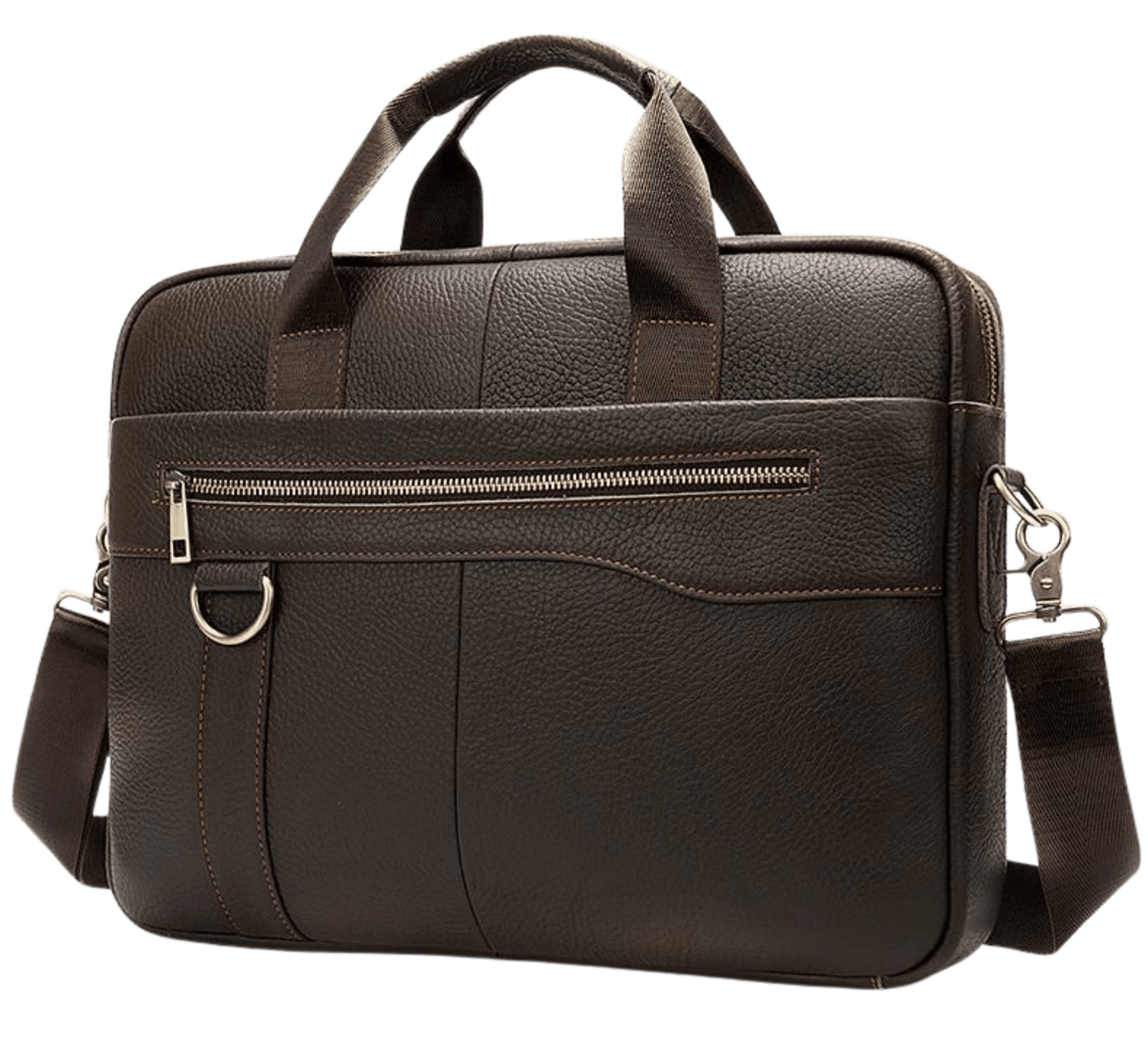 Genuine Leather Retro Briefcase – Men’s Office Shoulder Bag, Business Messenger Bag for Laptop & Documents - The Urbanex