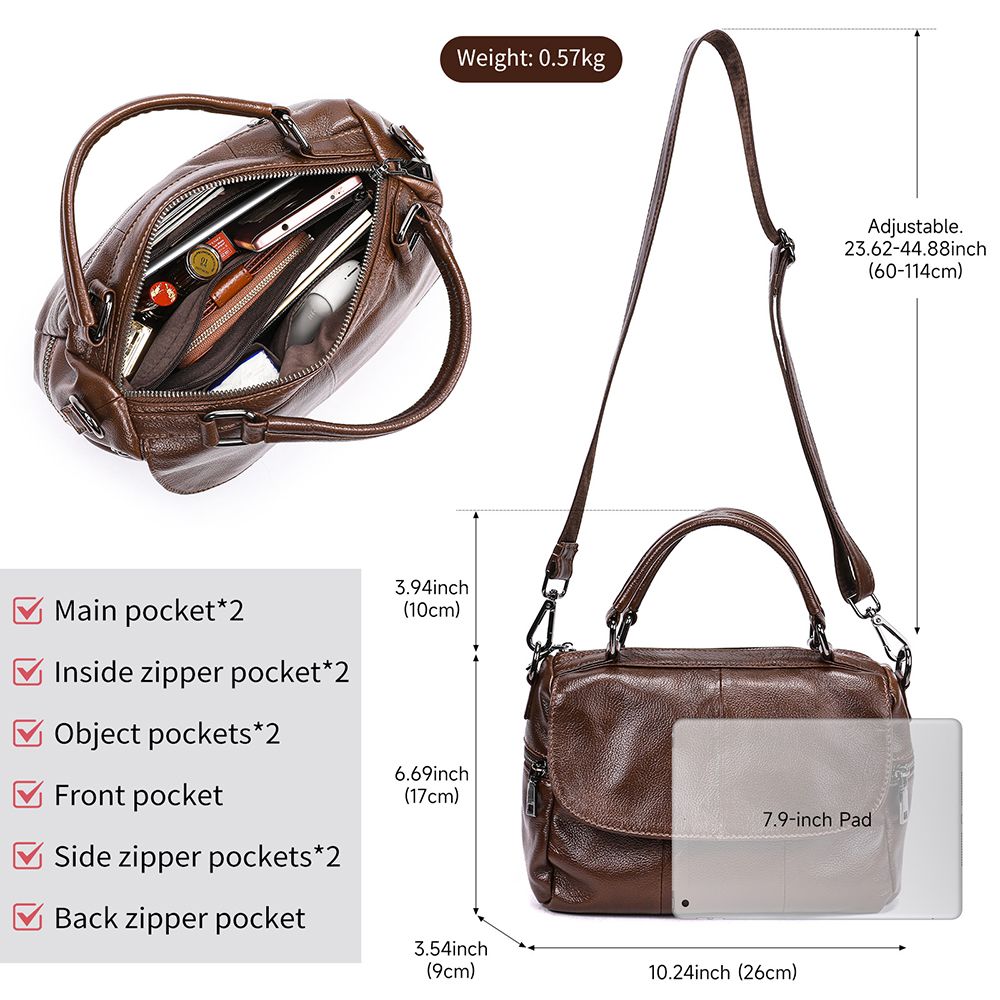 Luxury Genuine Leather Ladies’ Shoulder Tote – Large Capacity Fashion Bag - The Urbanex