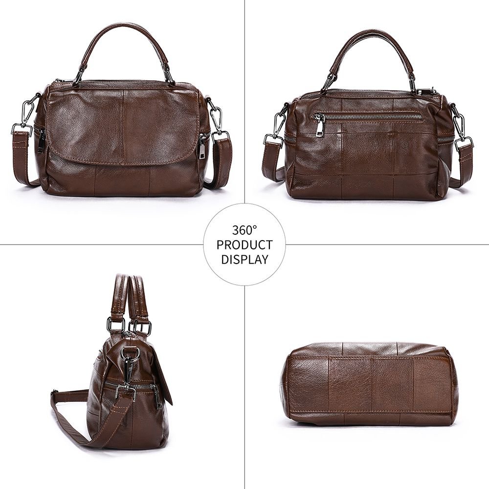 Luxury Genuine Leather Ladies’ Shoulder Tote – Large Capacity Fashion Bag - The Urbanex