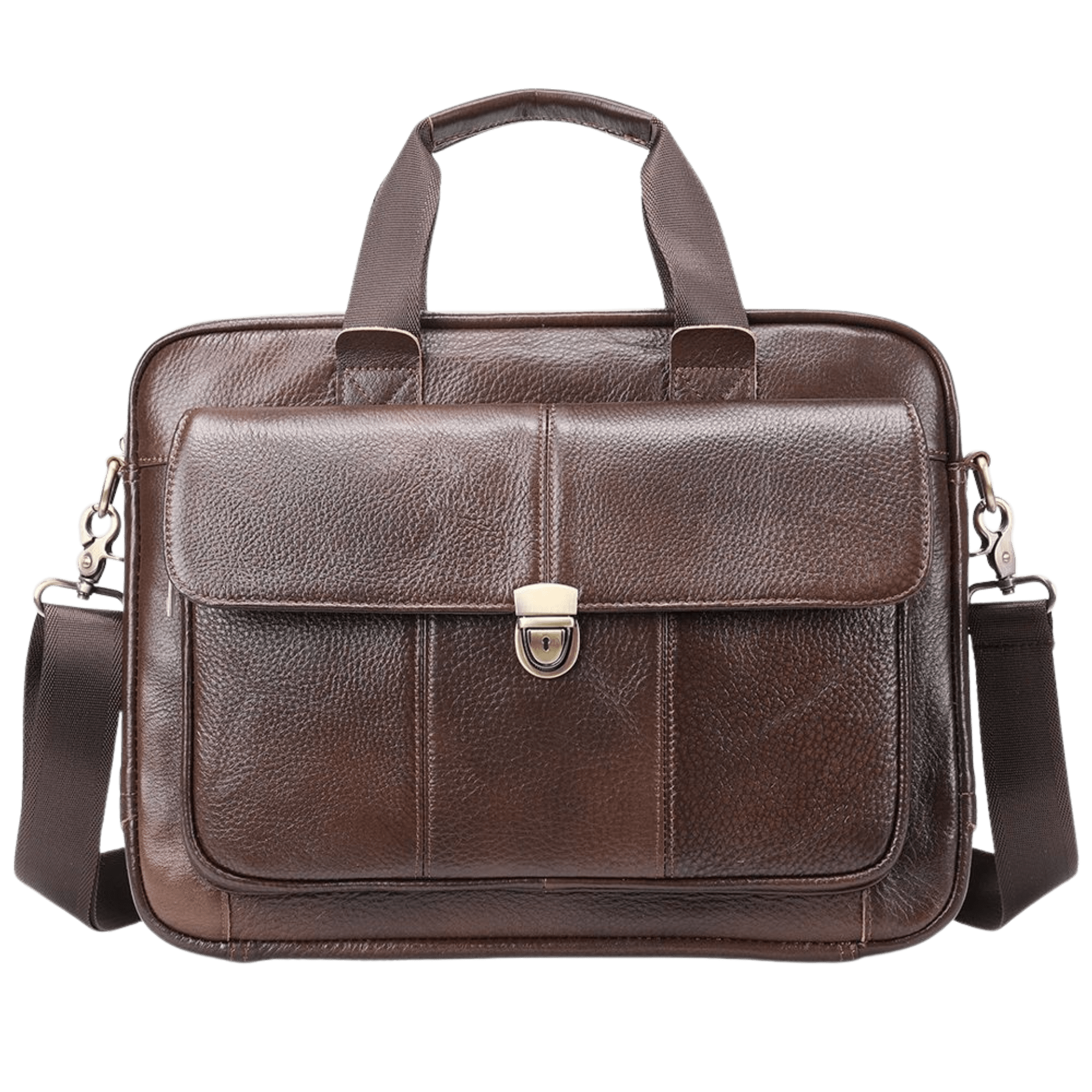 Luxury Men’s Genuine Leather Laptop Briefcase – Business Messenger Bag - The Urbanex