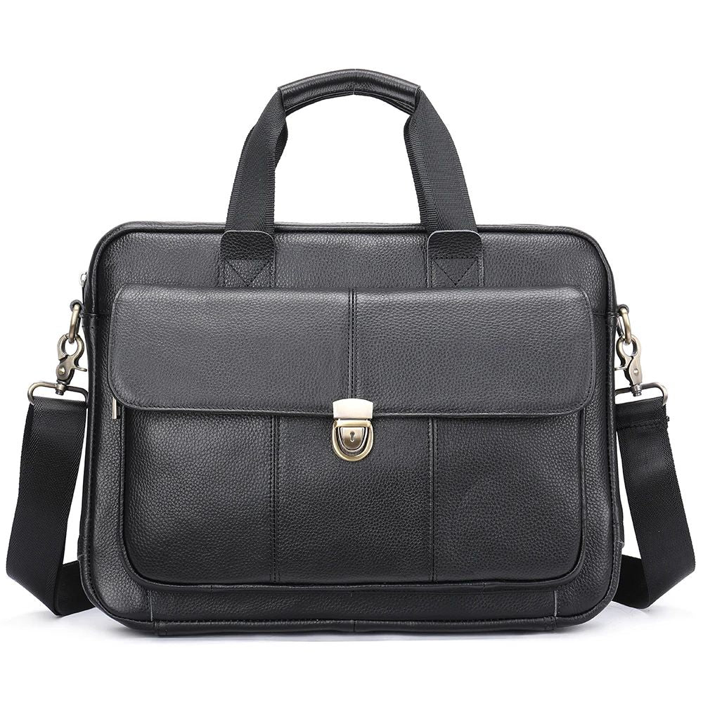 Luxury Men’s Genuine Leather Laptop Briefcase – Business Messenger Bag - The Urbanex