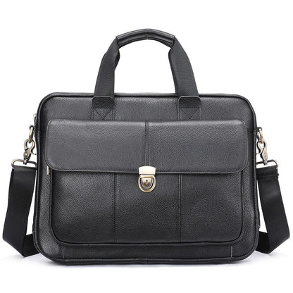 Luxury Men’s Genuine Leather Laptop Briefcase – Business Messenger Bag - The Urbanex