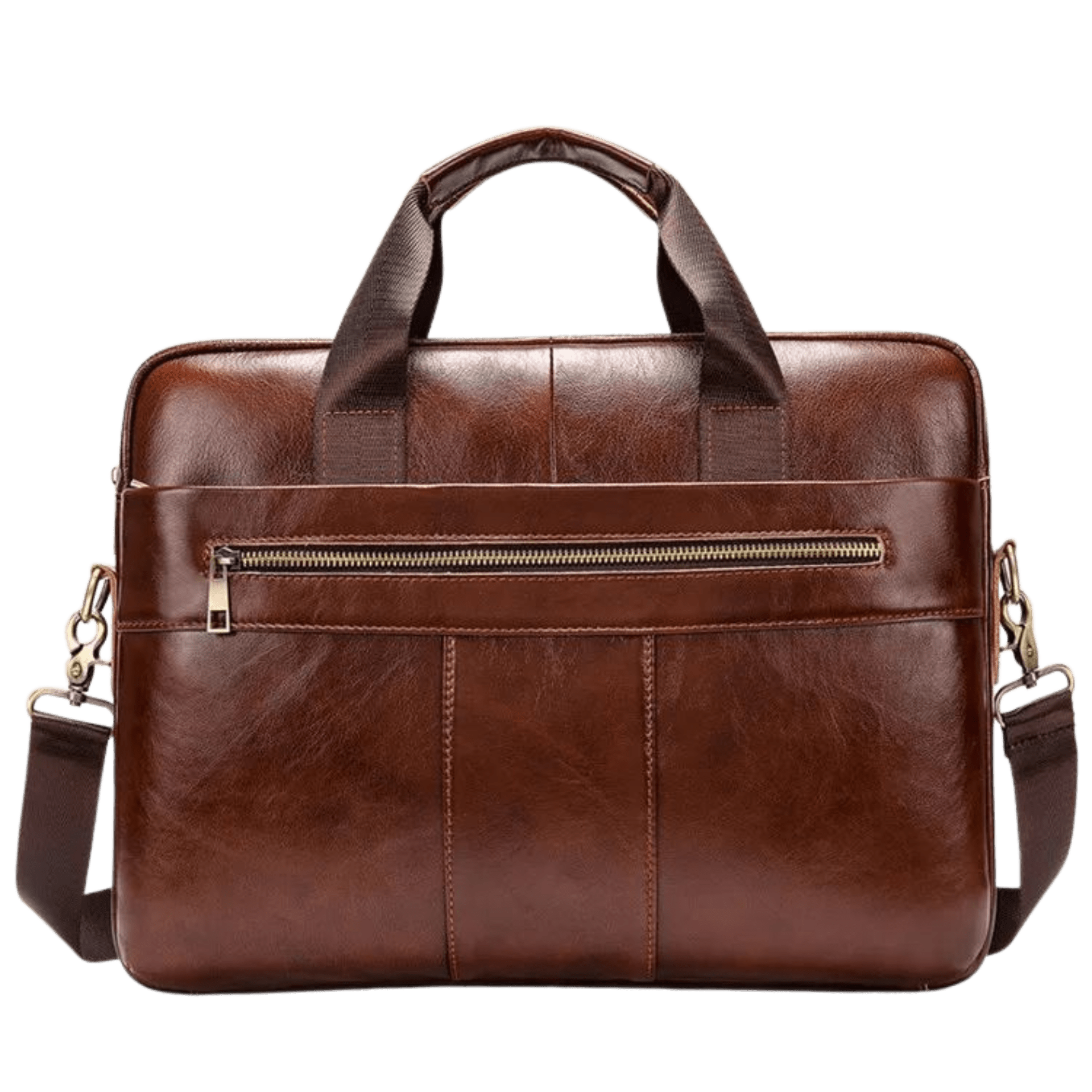 Men’s 14 Inch Laptop Bag – Leather Briefcase, Lawyer & Business Office Bag, Messenger Bag for Men - The Urbanex