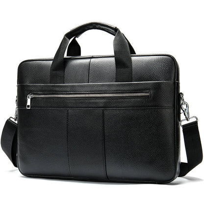 Men’s 14 Inch Laptop Bag – Leather Briefcase, Lawyer & Business Office Bag, Messenger Bag for Men - The Urbanex