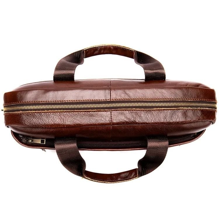 Men’s 14 Inch Laptop Bag – Leather Briefcase, Lawyer & Business Office Bag, Messenger Bag for Men - The Urbanex