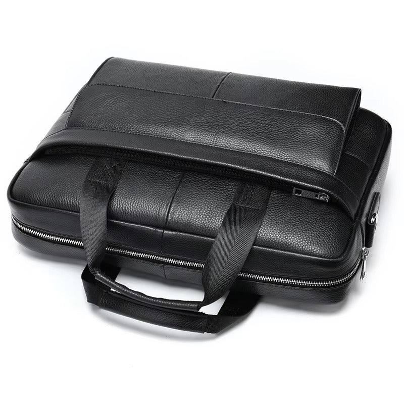Men’s Business Office Leather Laptop Bag – Genuine Leather Messenger & Lawyer’s Briefcase - The Urbanex