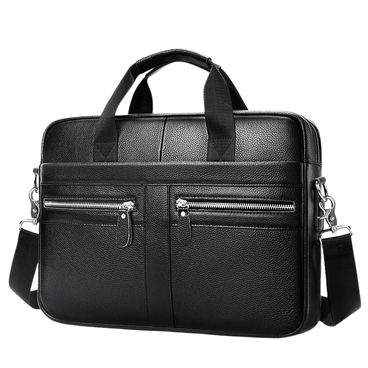 Men’s Genuine Cowhide Leather 15″ Business Laptop Briefcase & Messenger Bag - The Urbanex