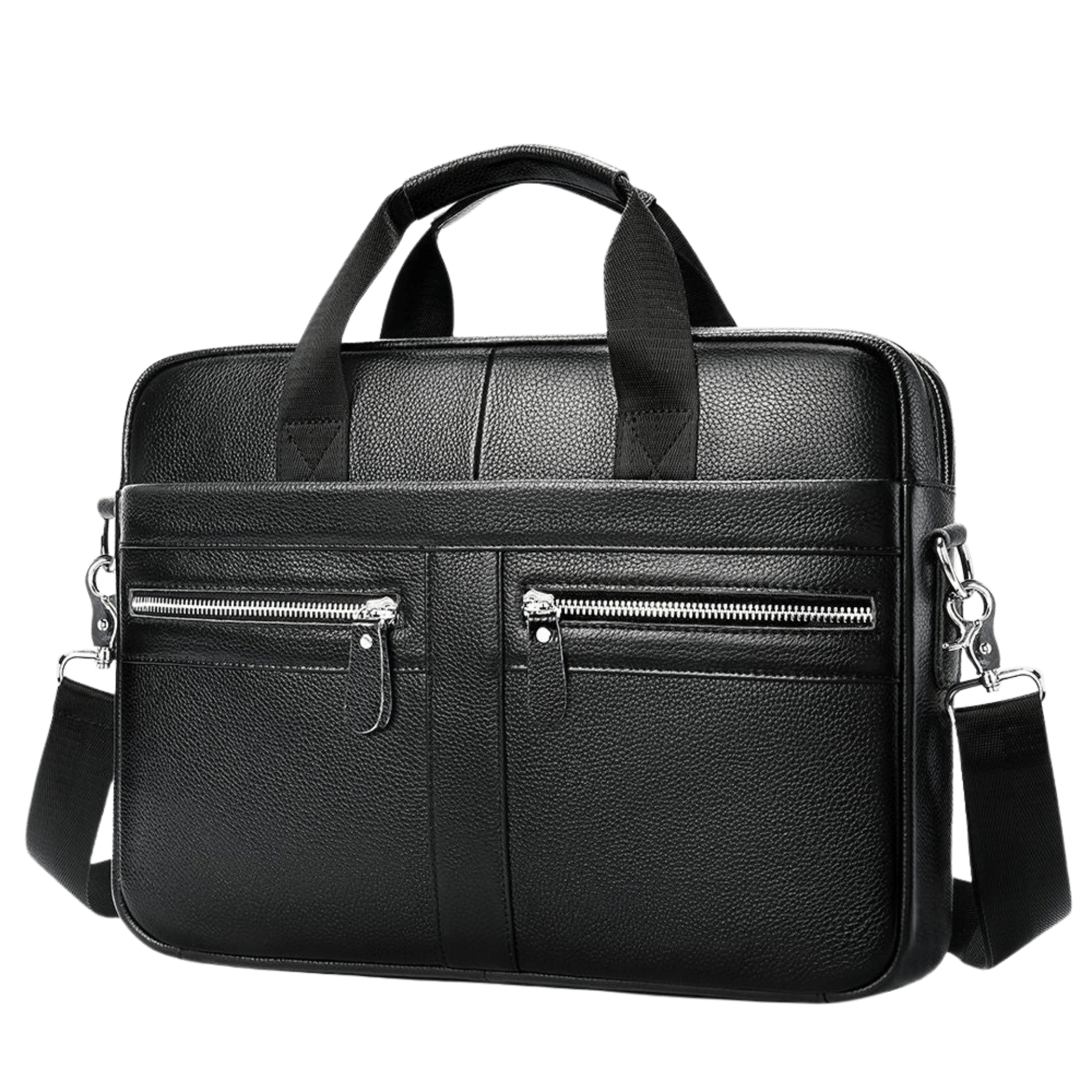 Men’s Genuine Cowhide Leather 15″ Business Laptop Briefcase & Messenger Bag - The Urbanex