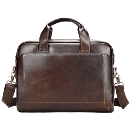 Men’s Genuine Leather 15″ Business Laptop Briefcase & Messenger Bag - The Urbanex