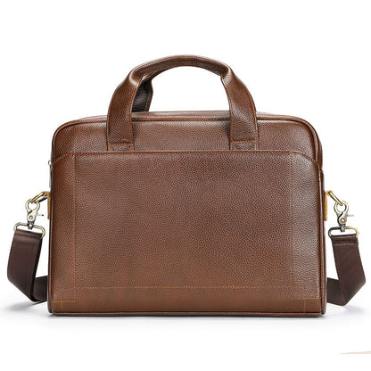 Men’s Genuine Leather 15″ Business Laptop Briefcase & Messenger Bag - The Urbanex