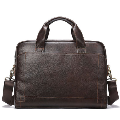 Men’s Genuine Leather 15″ Business Laptop Briefcase & Messenger Bag - The Urbanex