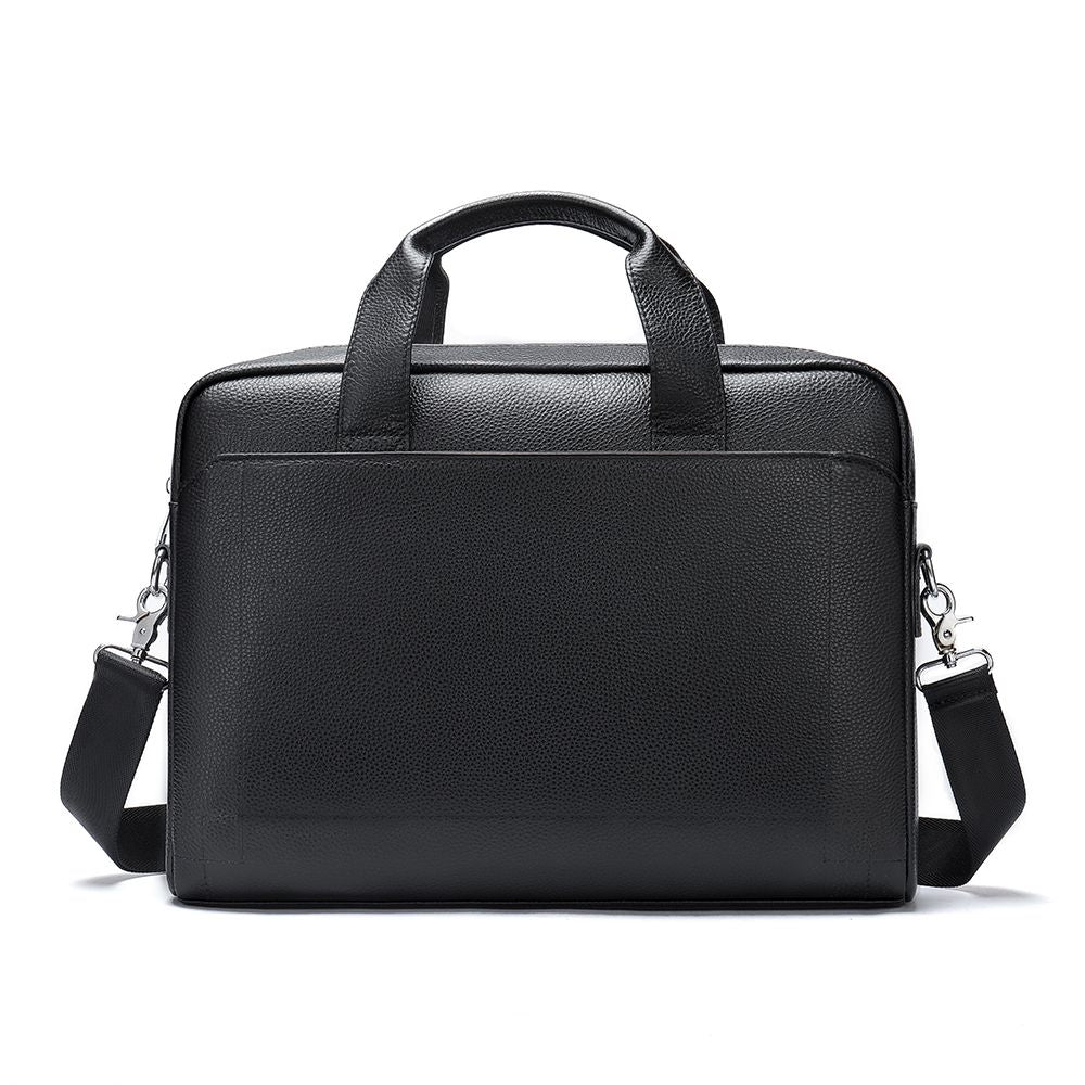 Men’s Genuine Leather 15″ Business Laptop Briefcase & Messenger Bag - The Urbanex