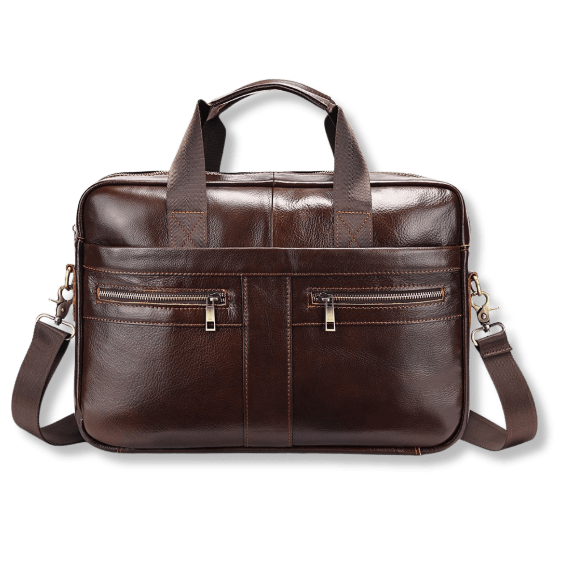 Men’s Genuine Leather Laptop Briefcase – Business Messenger Bag & Office Handbag - The Urbanex