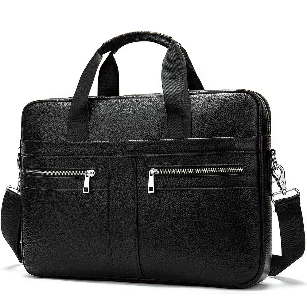 Men’s Genuine Leather Laptop Briefcase – Business Messenger Bag & Office Handbag - The Urbanex
