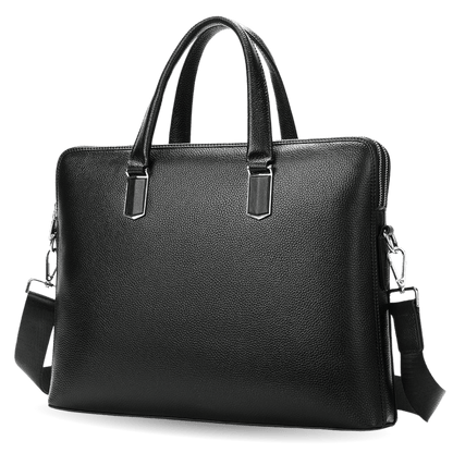 Men’s Genuine Leather Laptop Briefcase – Waterproof Business Messenger - The Urbanex