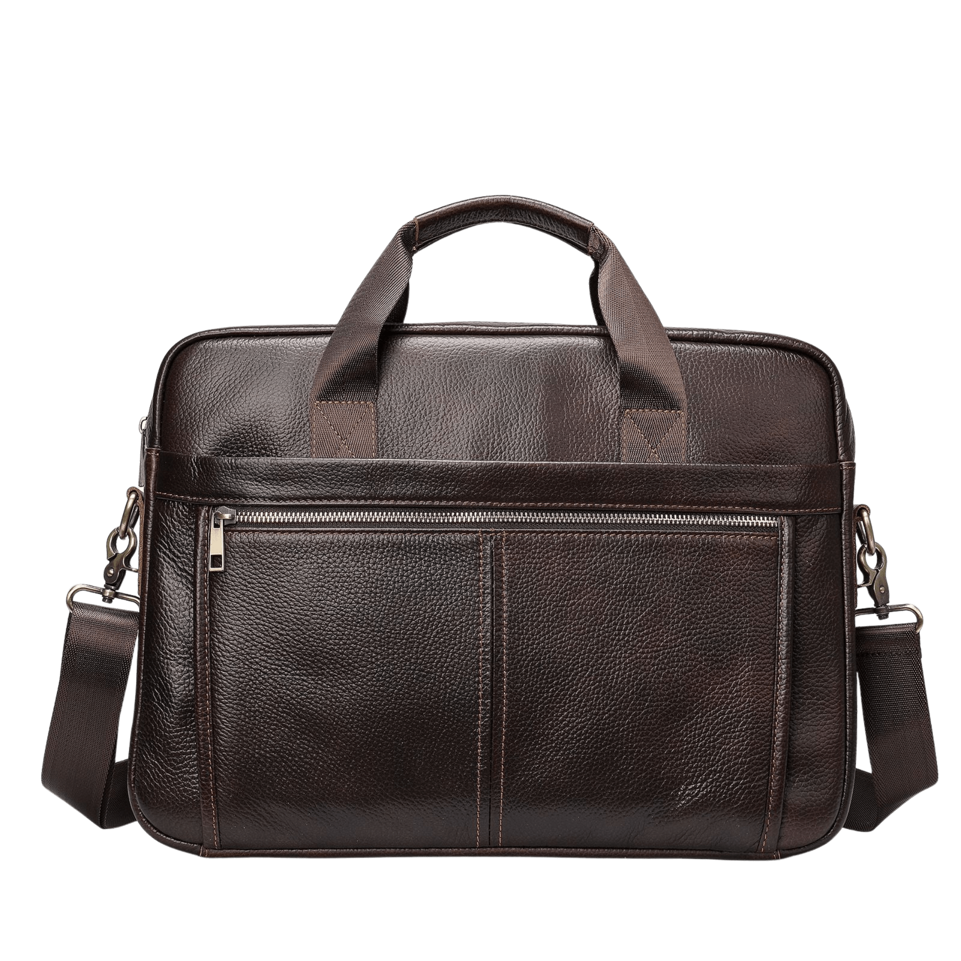 Men’s Leather Office Briefcase – 14″ Laptop & Document Messenger Bag for Business - The Urbanex