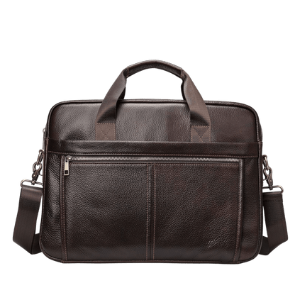 Men’s Leather Office Briefcase – 14″ Laptop & Document Messenger Bag for Business - The Urbanex