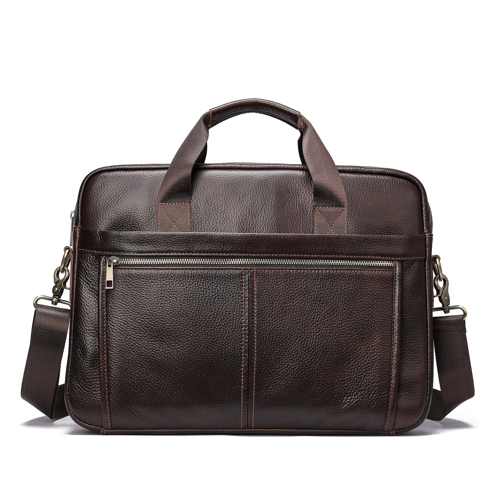 Men’s Leather Office Briefcase – 14″ Laptop & Document Messenger Bag for Business - The Urbanex