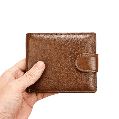 Men’s Leather Wallet with Front Coin Pocket & ID Window – Slim Bifold Style - The Urbanex