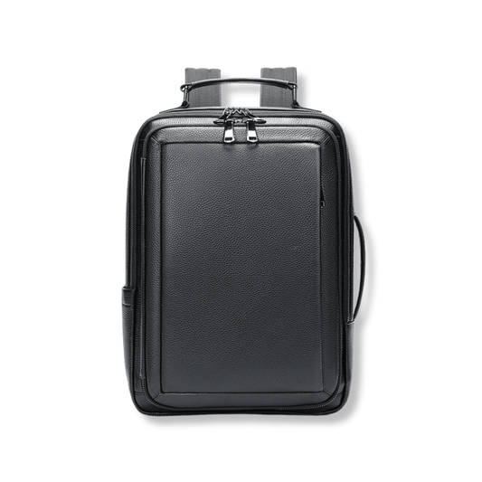 Modern Genuine Leather Business Laptop Backpack – 15″ Expandable Travel & Work Bag - The Urbanex