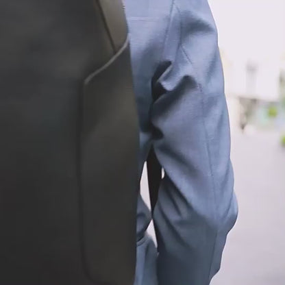 Leather Business Laptop Backpack – Waterproof 15.6″ Travel & Work Companion