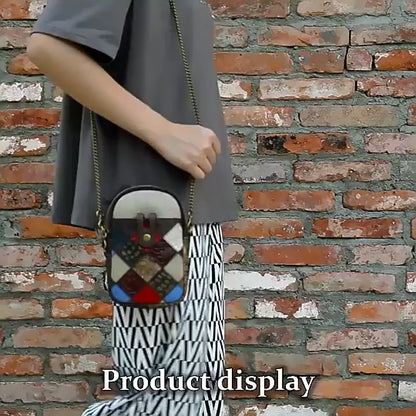 Vintage Patchwork Leather Crossbody Bag