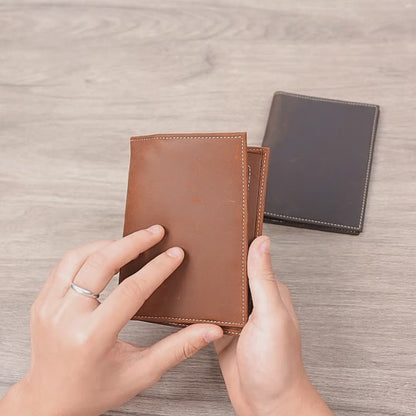 Crazy Horse Genuine Leather Card Holder Wallet – Smart Vintage Design