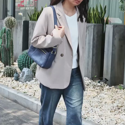 Women’s Genuine Leather Satchel & Crossbody Bag – Dual Style Design