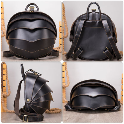 Shell Armor Leather Backpack – Modern Designer Travel & Laptop Bag - The Urbanex