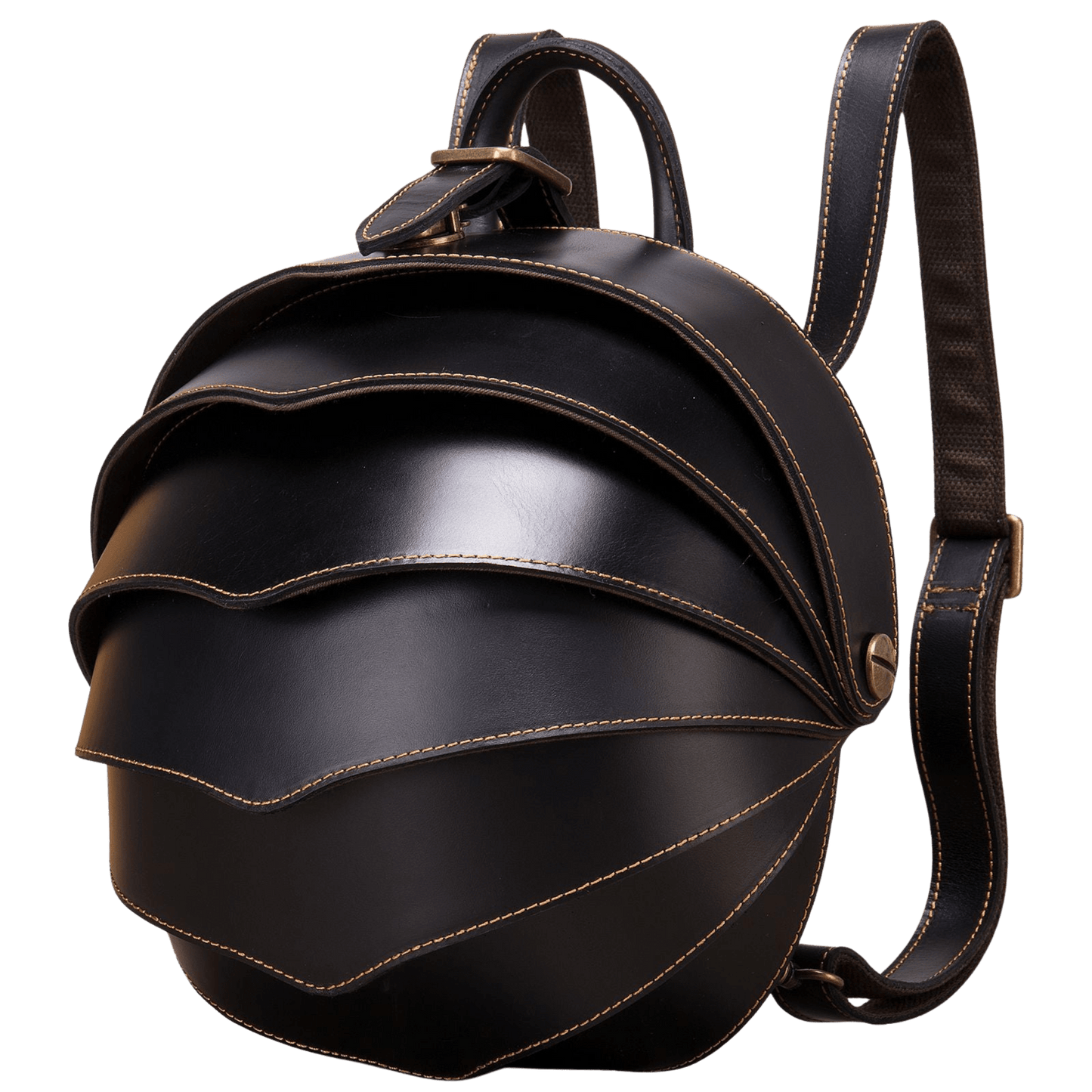 Shell Armor Leather Backpack – Modern Designer Travel & Laptop Bag - The Urbanex