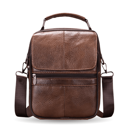 Small Leather Flap Side Bag – Sleek Crossbody Messenger for Everyday Use - The Urbanex