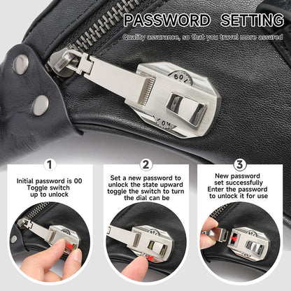 Unisex Genuine Leather Vintage Sports Fanny Pack Chest & Waist Sling Bag - The Urbanex