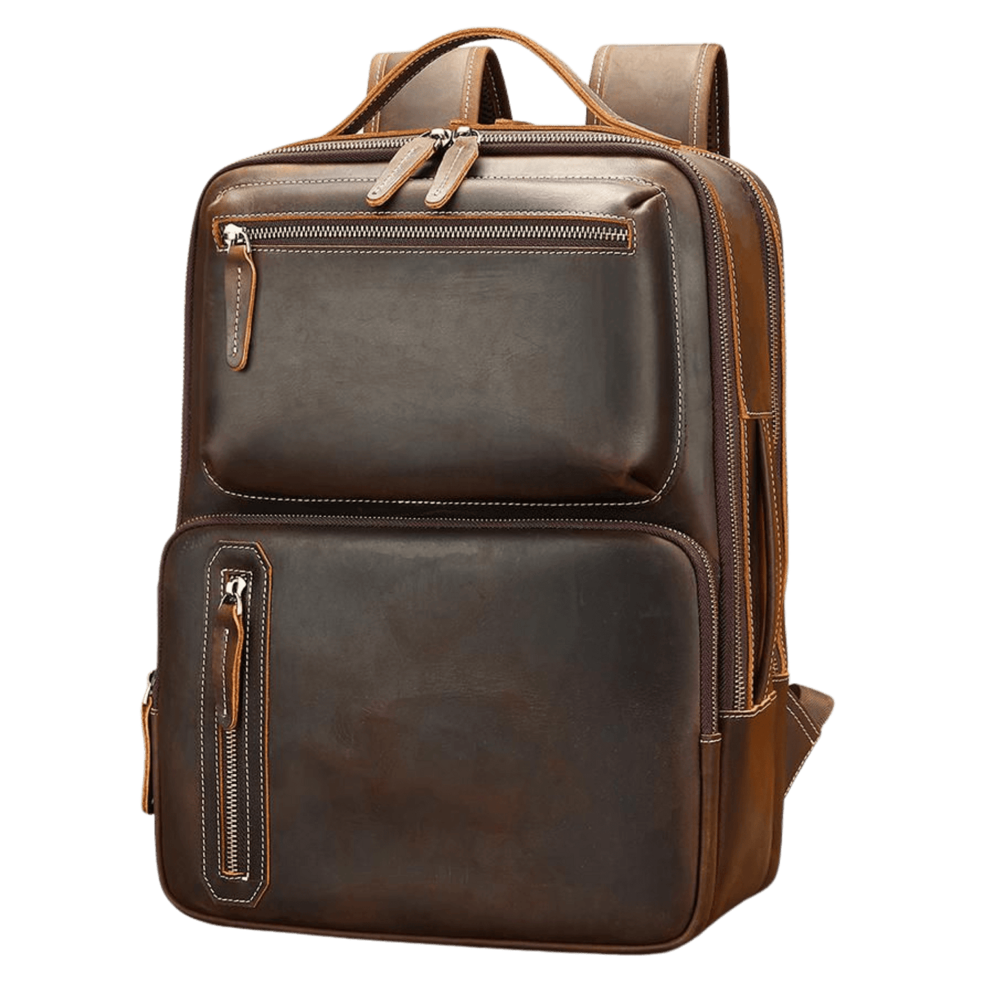 Urbanex Crazy Horse Cow Leather 16 - Inch Laptop Backpack – Men’s Large Capacity Travel Backpack - The Urbanex