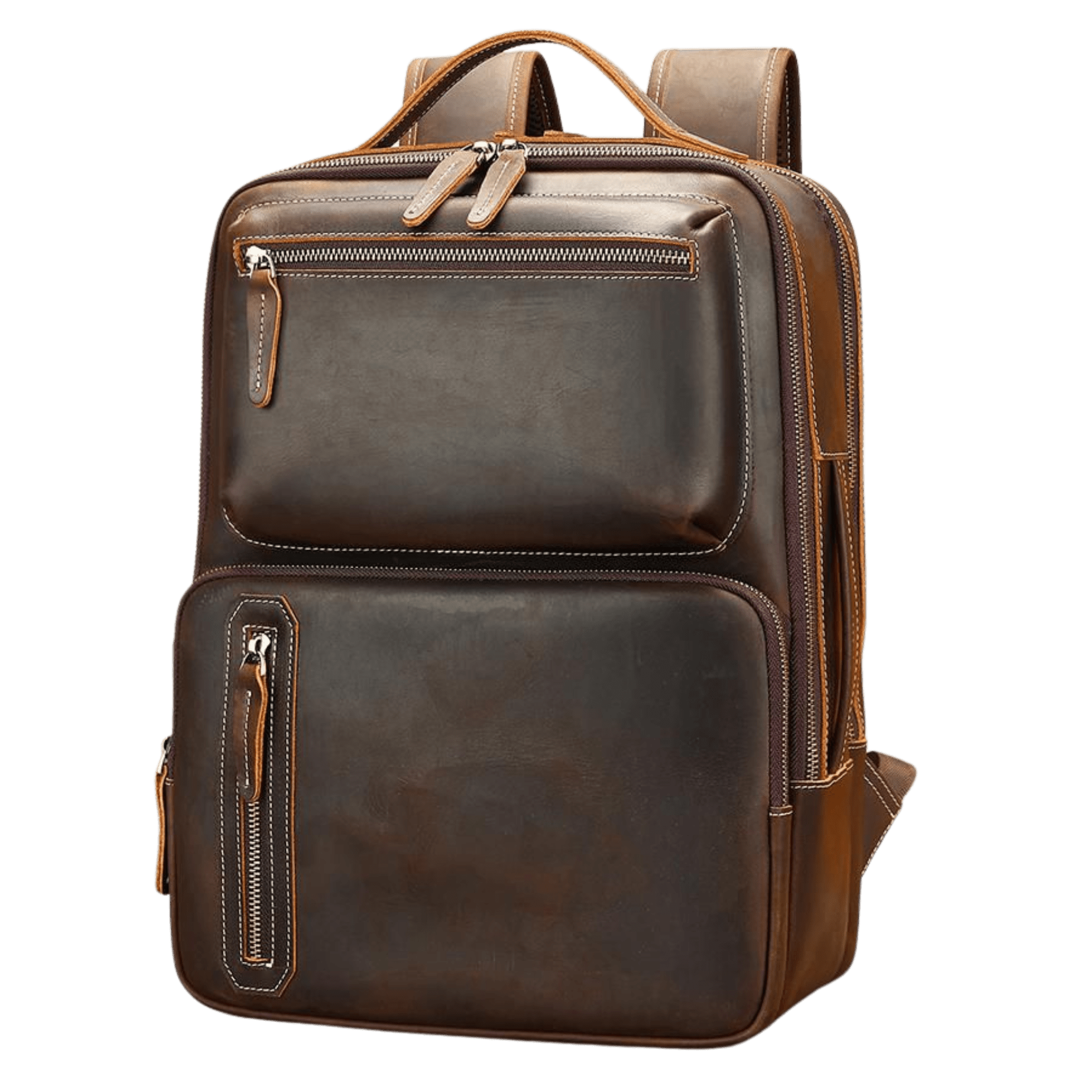 Urbanex Crazy Horse Cow Leather 16 - Inch Laptop Backpack – Men’s Large Capacity Travel Backpack - The Urbanex