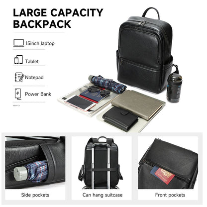 Urbanex Crazy Horse Cow Leather Waterproof Travel Backpack – Men’s Vintage Laptop Sling - The Urbanex